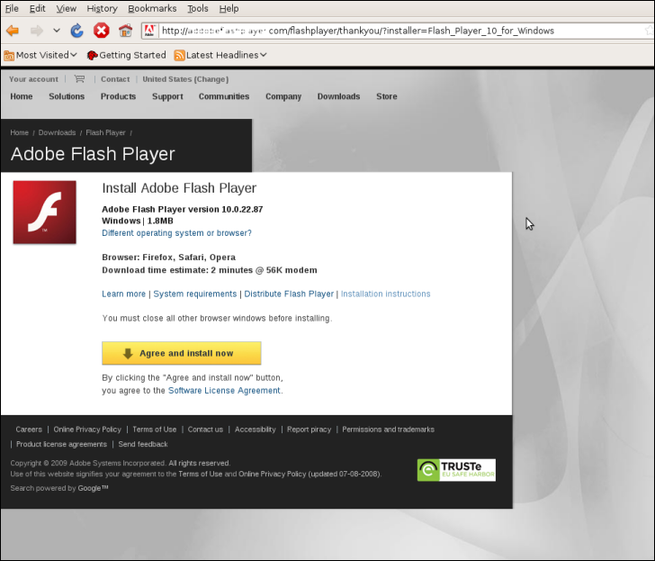 Fake Adobe FlashPlayer