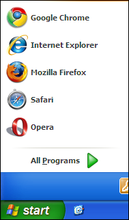 Chrome, IE, Firefox, Safari, Opera