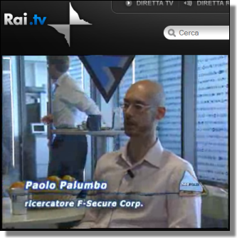 FSecure's Paolo Palumbo on Rai.tv