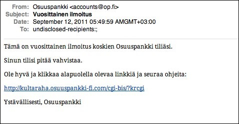 Osuuspankki phishing