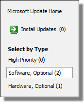 Optional software updates