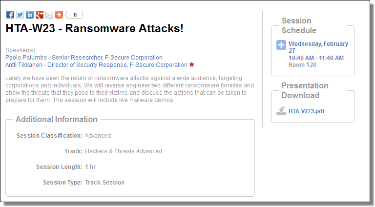 RSA HTA-W23, Ransomware Attacks!
