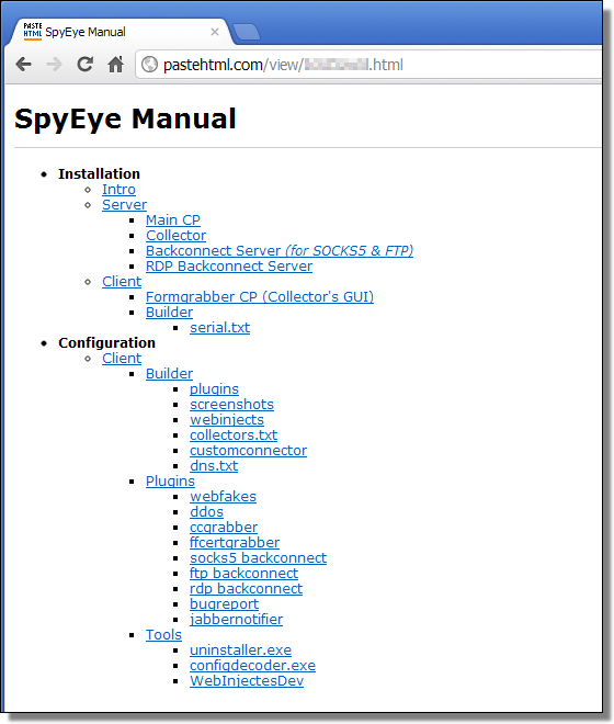 SpyEye Manual