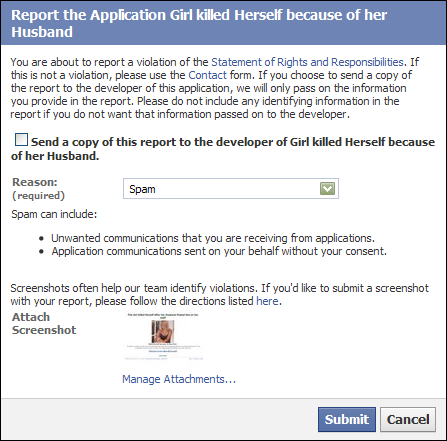 Report application
