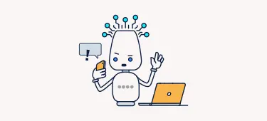 robot detecting scams on devices illustration