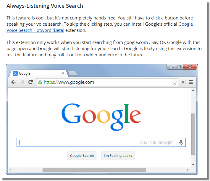 Always-Listening Voice Search