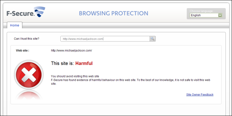 Browsing Protection, michaeljackson.com