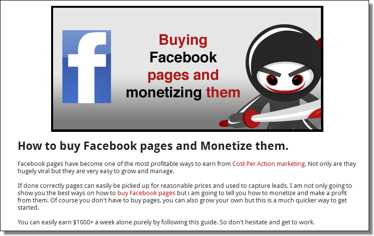 How to buy Facebook pages and Monetize them