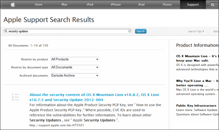 apple.com/support/ Apple Support Search Results