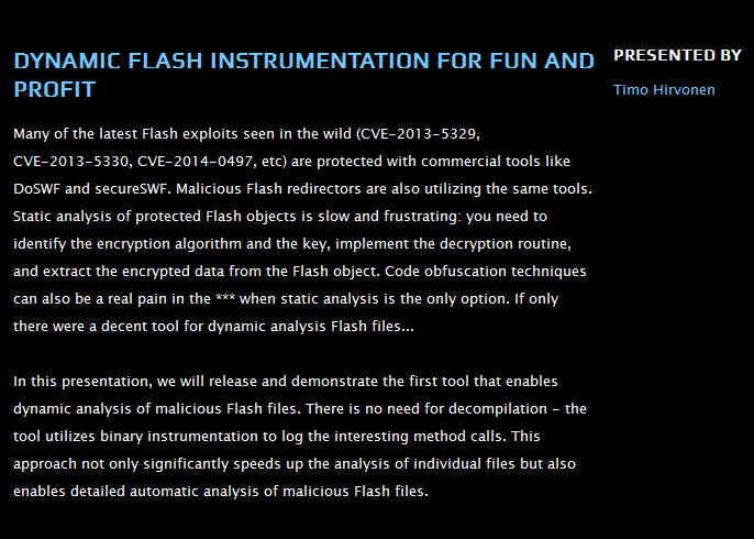 Dynamic Flash Instrumentation for Fun and Profit