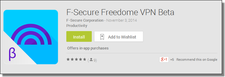 F-Secure Freedome VPN Beta