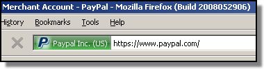 Firefox 3, PayPal EV SSL