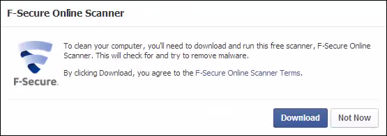 Facebook, F-Secure Online Scanner
