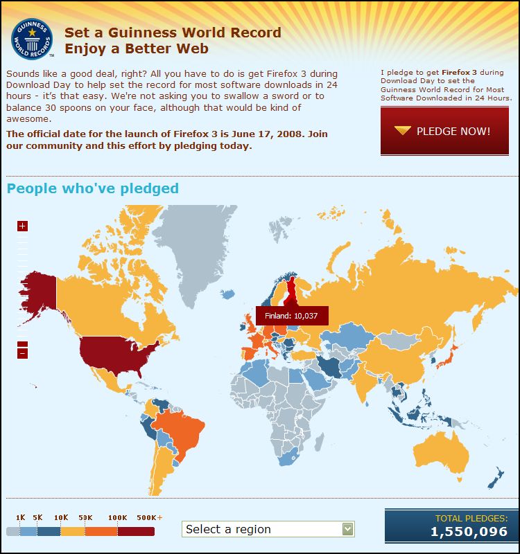 Firefox 3, Guinness World Record