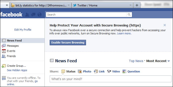 Help Protect Your Account with Secure Browsing (https)