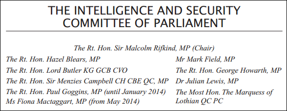 The Intelligence and Security Committee of Parliament