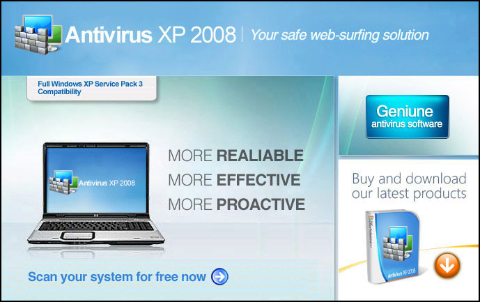 Spyware Rogue : Antivirus XP 2008