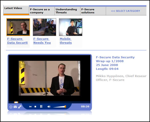 Security Summary H1 2008 Video-Channel