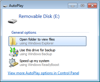 Windows 7 AutoPlay