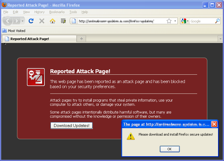 Reported Attack Page