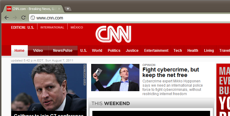Mikko Hypponen on CNN cover page