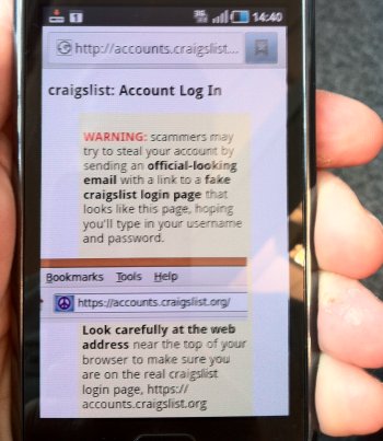 craigslist scam android