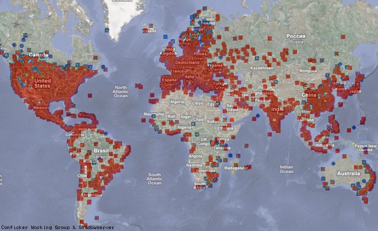 Conficker World Map