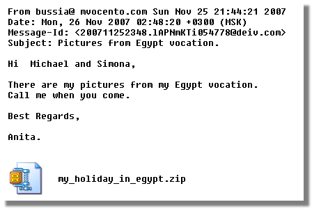 E-Mail with ZIP attachment