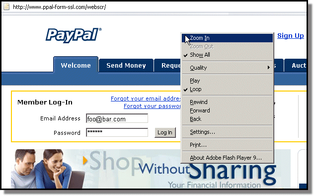 Flash PayPal