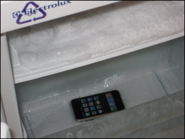 iPhone in a Freezer