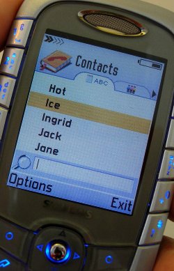 ICE entry on a phone