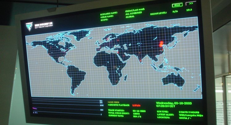 Virus world map