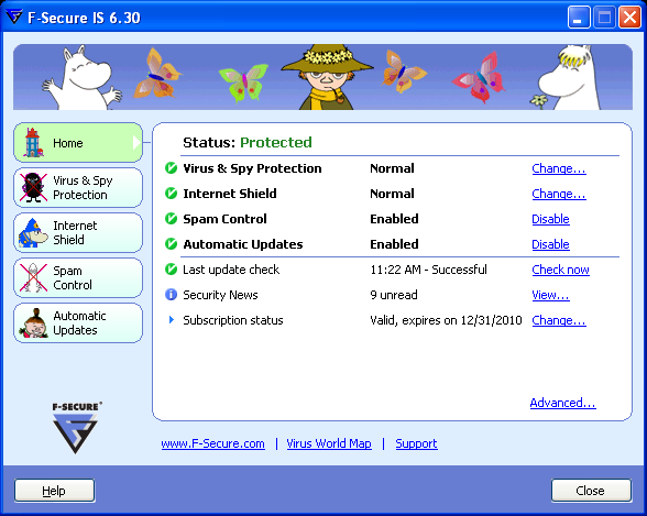 FSIS Moomin interface