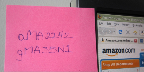 Passwords on a post-it