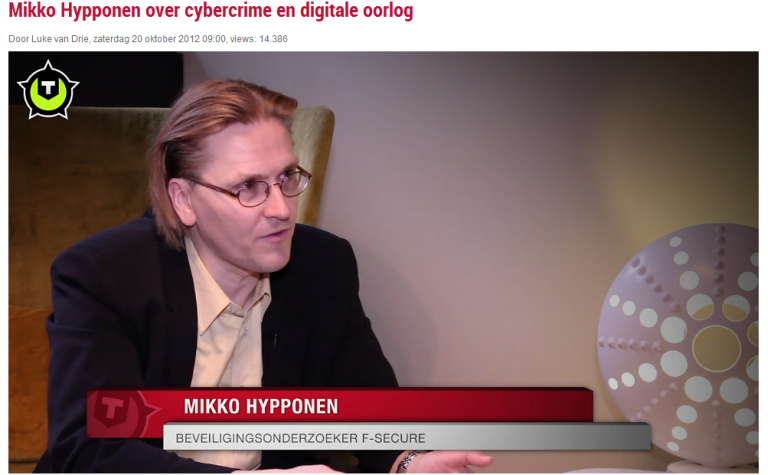 Mikko Hypponen � Beveiligingsonderzoeker F-Secure