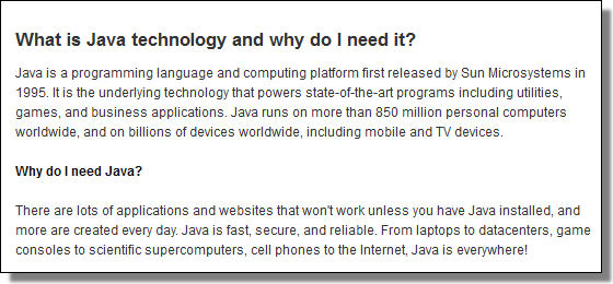 What is Java technology and why do I need it?