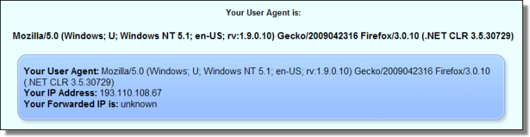 What is my user agent?