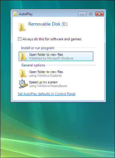 Windows Vista, Open folder to view files