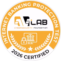 AVLab’s “Internet Banking Protection Test” logo, granted to F-Secure Total in 2026.